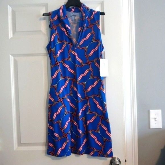 NWT Gottex Lifestyle Blue Sleevless Dress - Picture 1 of 8